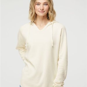 Independent Trading Co. Women’s Lightweight California Wave Wash Hooded Sweatshirt