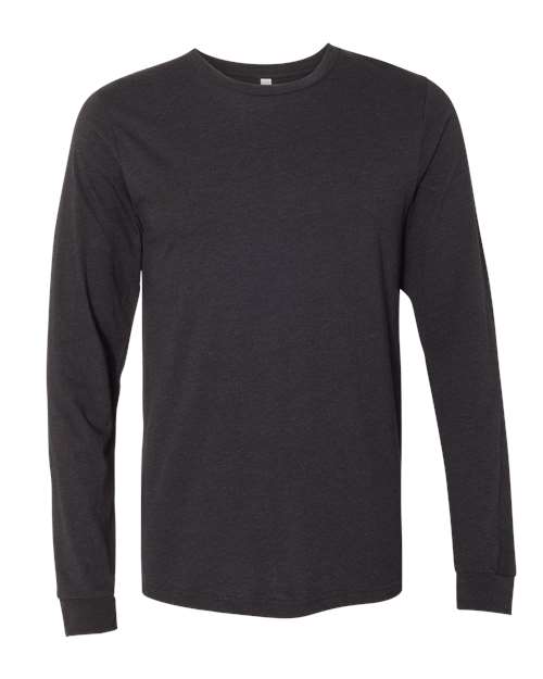 BELLA + CANVAS Heather CVC Long Sleeve Tee - Image 3
