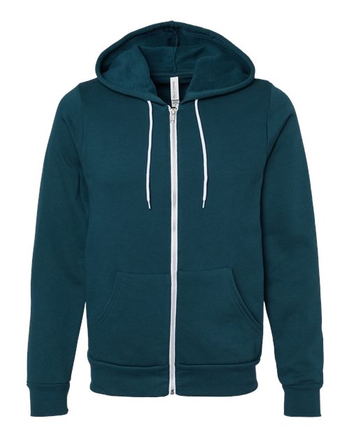 BELLA + CANVAS Unisex Sponge Fleece Full-Zip Hoodie Sweatshirt - Image 5