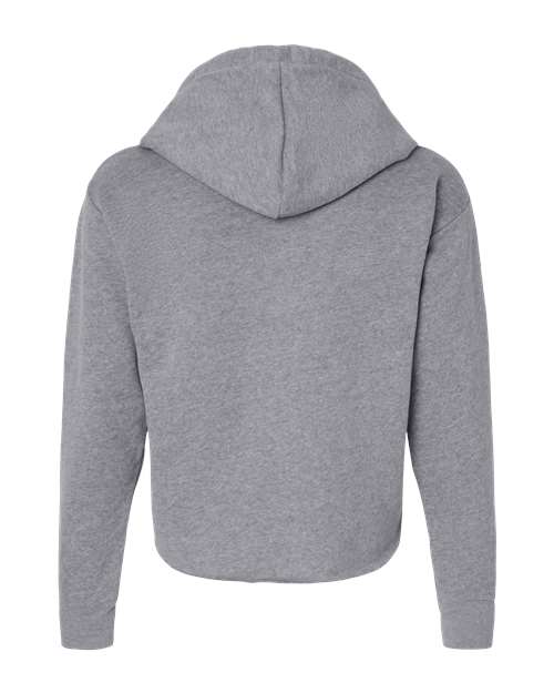 Next Level Women's Laguna Sueded Raw Edge Crop Hoodie Sweatshirt - Image 7