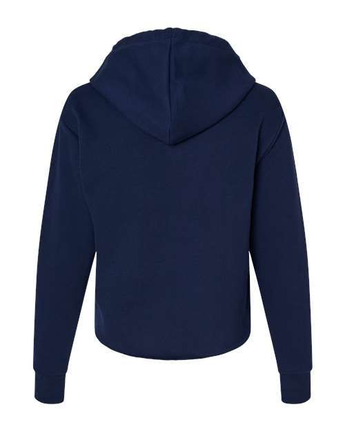 Next Level Women's Laguna Sueded Raw Edge Crop Hoodie Sweatshirt - Image 8