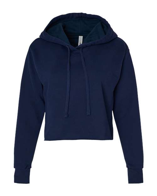 Next Level Women's Laguna Sueded Raw Edge Crop Hoodie Sweatshirt - Image 4