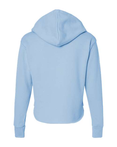 Next Level Women's Laguna Sueded Raw Edge Crop Hoodie Sweatshirt - Image 9