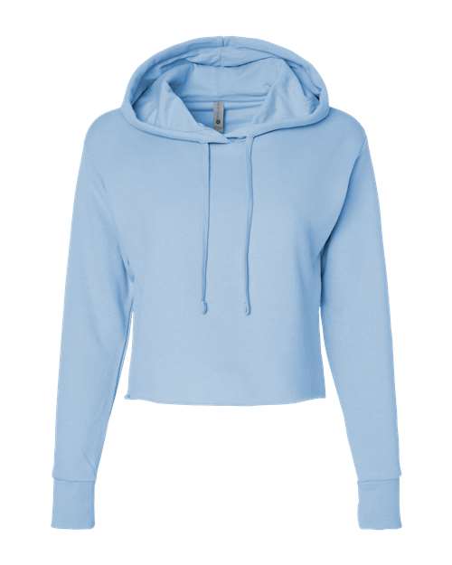 Next Level Women's Laguna Sueded Raw Edge Crop Hoodie Sweatshirt - Image 6