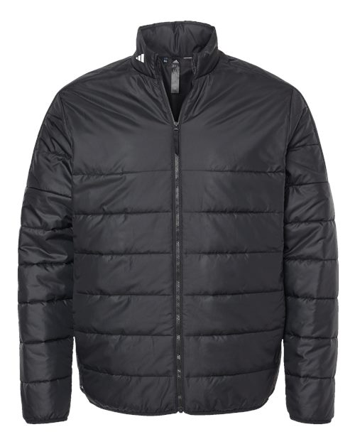 Adidas Men's 3-Stripes Puffer Full-Zip Jacket - Image 2