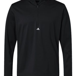 Alternative view of Adidas Men's Lightweight Quarter-Zip Hooded Pullover