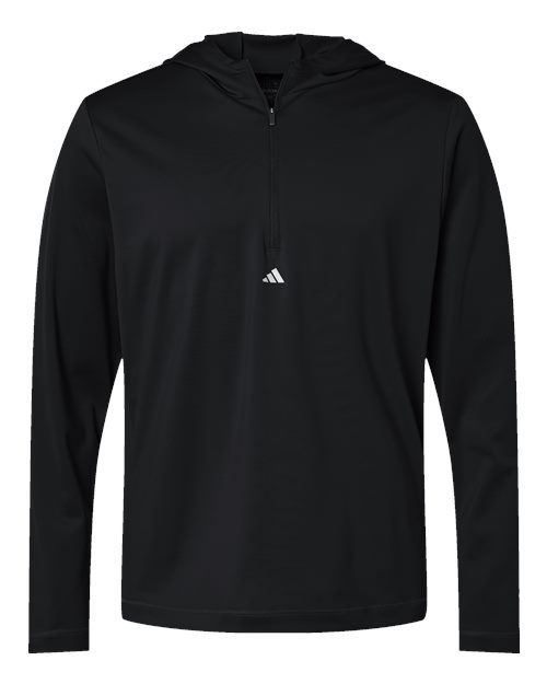 Adidas Men's Lightweight Quarter-Zip Hooded Pullover - Image 2