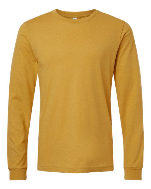 BELLA + CANVAS Heather CVC Long Sleeve Tee - Image 9