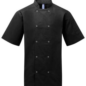 Alternative view of Artisan Collection by Reprime Unisex Ten Studded Front Short Sleeve Chef Coat