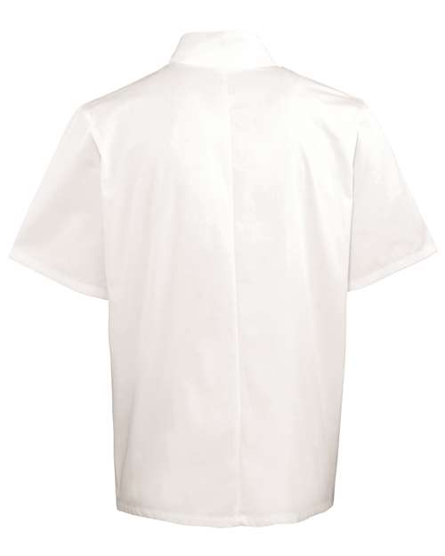 Artisan Collection by Reprime Unisex Ten Studded Front Short Sleeve Chef Coat - Image 5