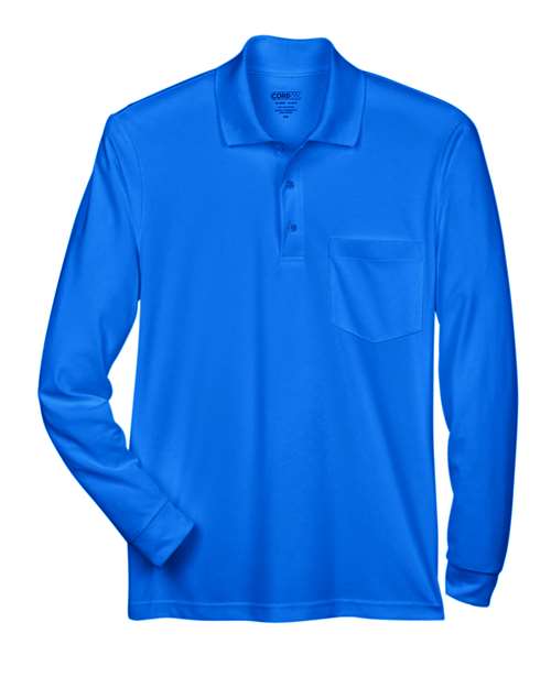 CORE365 Men's Pinnacle Performance Long Sleeve Piqué Polo with Pocket - Image 6