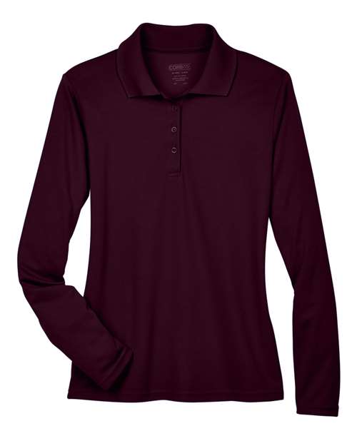 CORE365 Women's Pinnacle Performance Long Sleeve Piqué Polo - Image 3