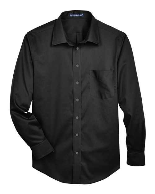 Devon & Jones Men's Crown Collection® Solid Stretch Twill Woven Dress Shirt - Image 2