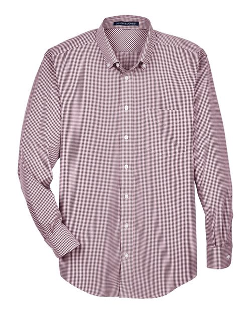 Devon & Jones Men's Crown Collection® Gingham Check Woven Dress Shirt - Image 2