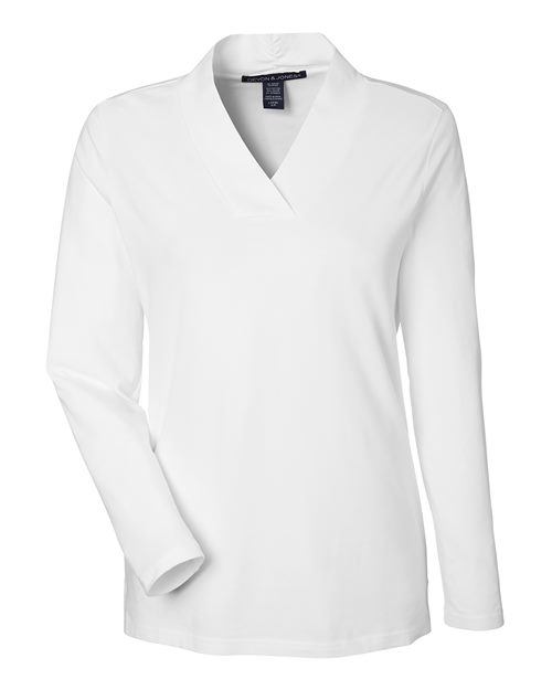 Devon & Jones Women's Raleigh Shawl Collar Knit Top - Image 6