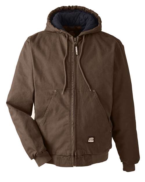 Berne Apparel Men's Heartland Washed Cotton Duck Hooded Jacket - Image 2