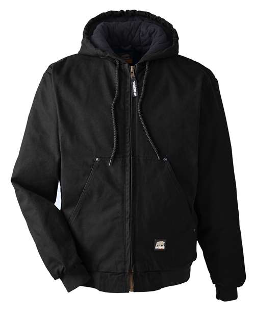 Berne Apparel Men's Heartland Washed Cotton Duck Hooded Jacket - Image 3