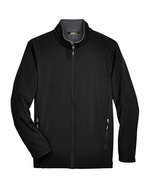 CORE365 Men's Tall Cruise Two-Layer Fleece Bonded Soft Shell Jacket - Image 2