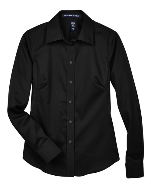 Devon & Jones Women's Crown Collection® Solid Stretch Twill Woven Dress Shirt - Image 2