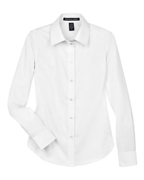 Devon & Jones Women's Crown Collection® Solid Stretch Twill Woven Dress Shirt - Image 5