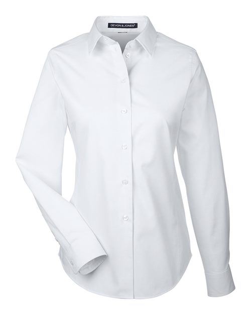 Devon & Jones Women's Crown Collection® Royal Dobby Woven Dress Shirt - Image 4