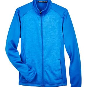 Alternative view of Devon & Jones Women's Newbury Colorblock Mélange Fleece Full-Zip Jacket