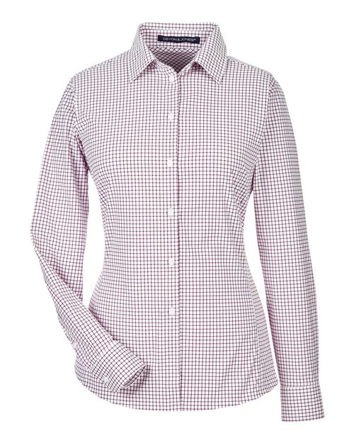 Devon & Jones Women's CrownLux Performance® Micro Windowpane Woven Dress Shirt - Image 2
