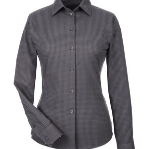 Alternative view of Devon & Jones Women's CrownLux Performance® Tonal Mini Check Woven Dress Shirt