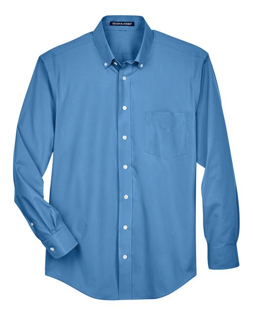 Devon & Jones Men's Tall Crown Collection® Broadcloth Woven Dress Shirt - Image 2