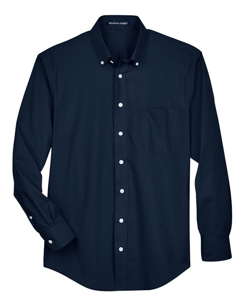 Devon & Jones Men's Tall Crown Collection® Broadcloth Woven Dress Shirt - Image 3