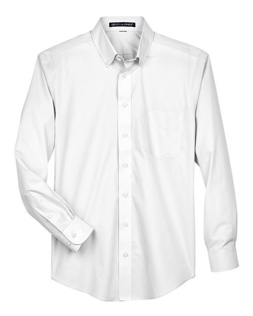 Devon & Jones Men's Tall Crown Collection® Broadcloth Woven Dress Shirt - Image 4