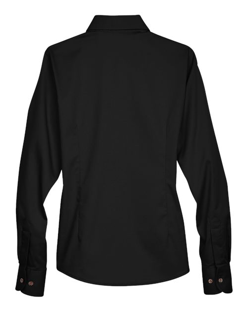 Harriton Women's Easy Blend™ Long Sleeve Twill Dress Shirt with Stain-Release - Image 10