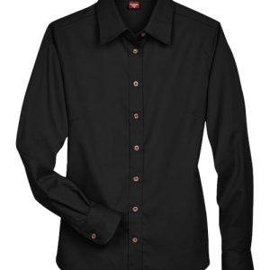 Alternative view of Harriton Women's Easy Blend™ Long Sleeve Twill Dress Shirt with Stain-Release