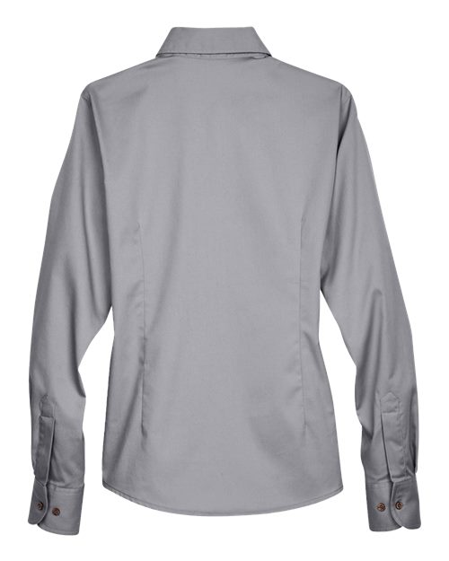 Harriton Women's Easy Blend™ Long Sleeve Twill Dress Shirt with Stain-Release - Image 11