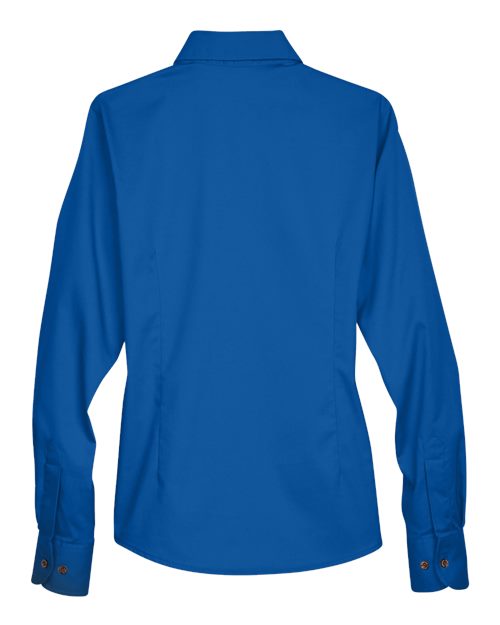 Harriton Women's Easy Blend™ Long Sleeve Twill Dress Shirt with Stain-Release - Image 12