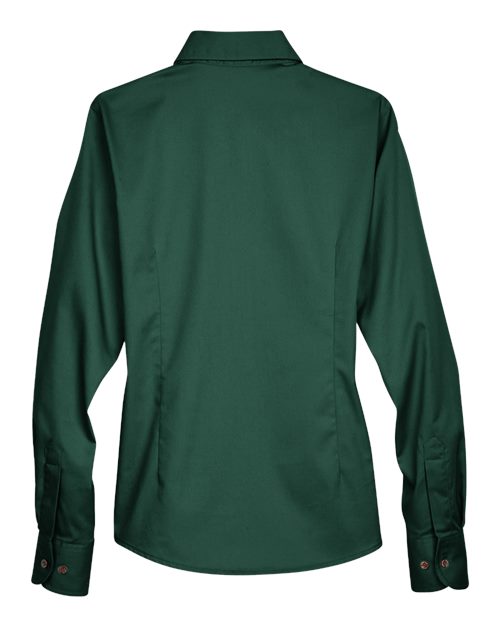 Harriton Women's Easy Blend™ Long Sleeve Twill Dress Shirt with Stain-Release - Image 13