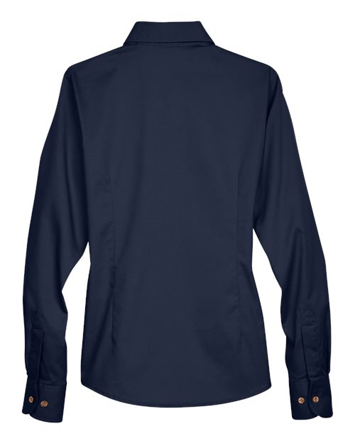 Harriton Women's Easy Blend™ Long Sleeve Twill Dress Shirt with Stain-Release - Image 14