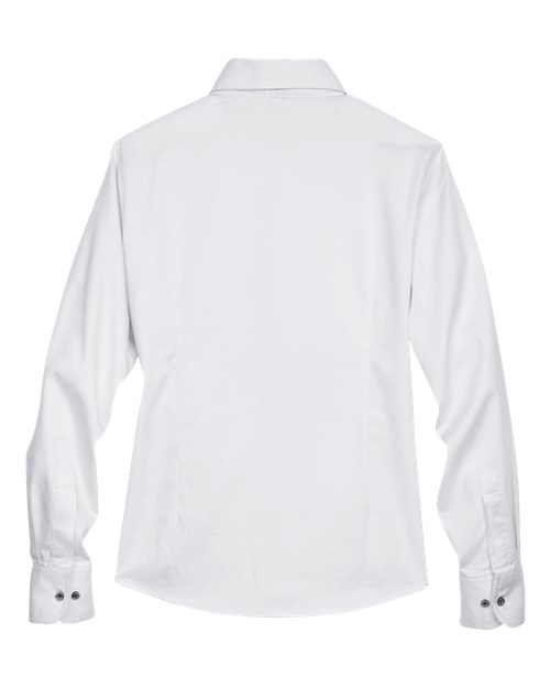 Harriton Women's Easy Blend™ Long Sleeve Twill Dress Shirt with Stain-Release - Image 16