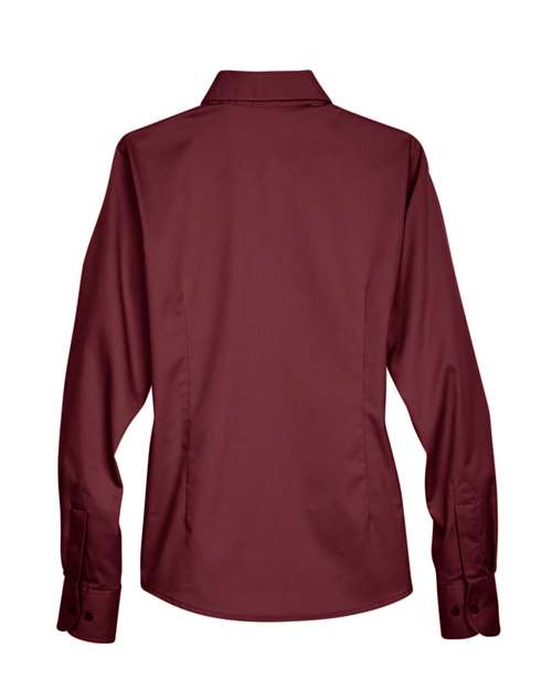 Harriton Women's Easy Blend™ Long Sleeve Twill Dress Shirt with Stain-Release - Image 17