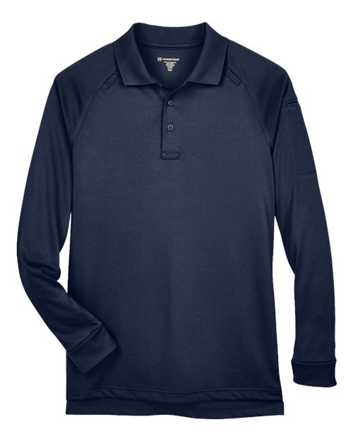 Harriton Men's Advantage Long Sleeve Tactical Polo - Image 4