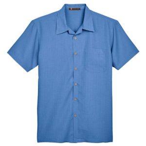 Alternative view of Harriton Men's Barbados Textured Camp Shirt