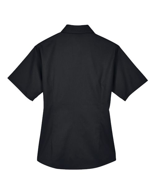 Harriton Women's Easy Blend™ Short Sleeve Twill Dress Shirt with Stain-Release - Image 7