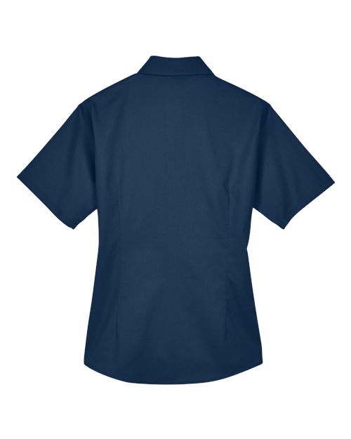Harriton Women's Easy Blend™ Short Sleeve Twill Dress Shirt with Stain-Release - Image 9