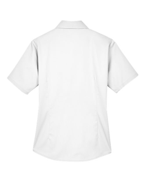 Harriton Women's Easy Blend™ Short Sleeve Twill Dress Shirt with Stain-Release - Image 10