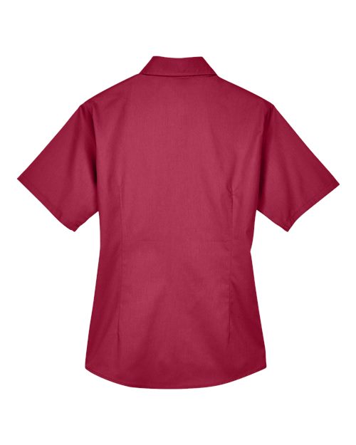 Harriton Women's Easy Blend™ Short Sleeve Twill Dress Shirt with Stain-Release - Image 11