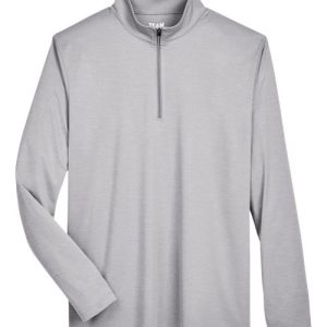 Alternative view of Team 365 Men's Zone Sonic Heather Performance Quarter-Zip Pullover