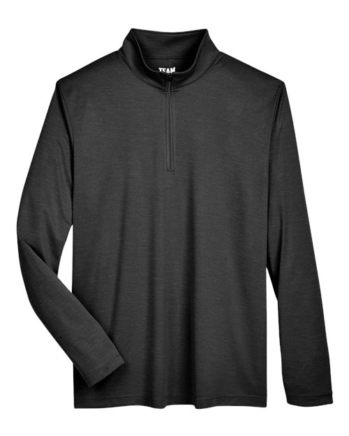 Team 365 Men's Zone Sonic Heather Performance Quarter-Zip Pullover - Image 3