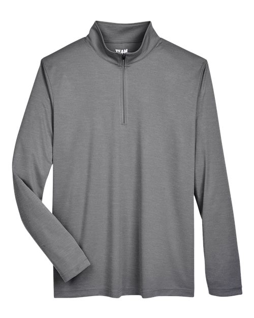 Team 365 Men's Zone Sonic Heather Performance Quarter-Zip Pullover - Image 4