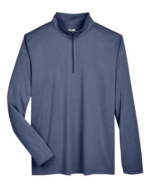 Team 365 Men's Zone Sonic Heather Performance Quarter-Zip Pullover - Image 5
