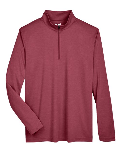 Team 365 Men's Zone Sonic Heather Performance Quarter-Zip Pullover - Image 7